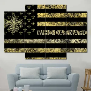 New Orleans Saints Who Dat Flag Wall Art