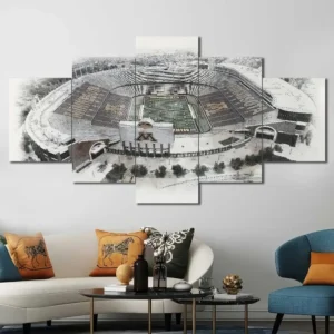 Ohio Stadium Watercolor Aerial Wall Art