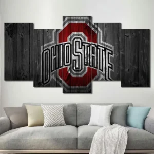 Ohio State Buckeyes Rustic Logo Wall Art