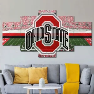 Ohio State Stadium Logo Crowd Wall Art
