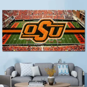 Oklahoma State Cowboys Court Logo Wall Art