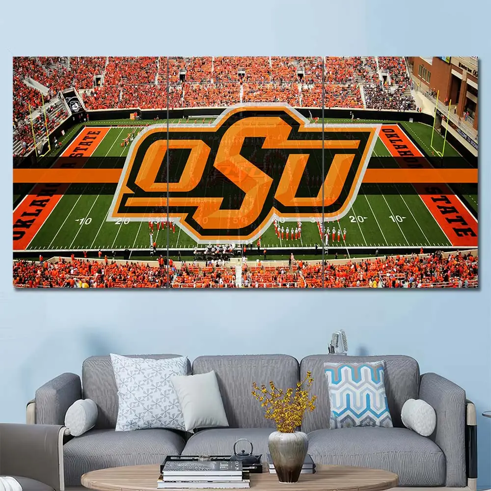 Oklahoma State Cowboys Court Logo Wall Art