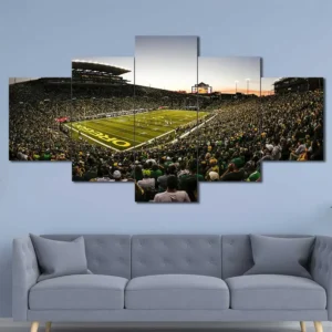 Oregon Ducks Autzen Stadium Night Wall Art