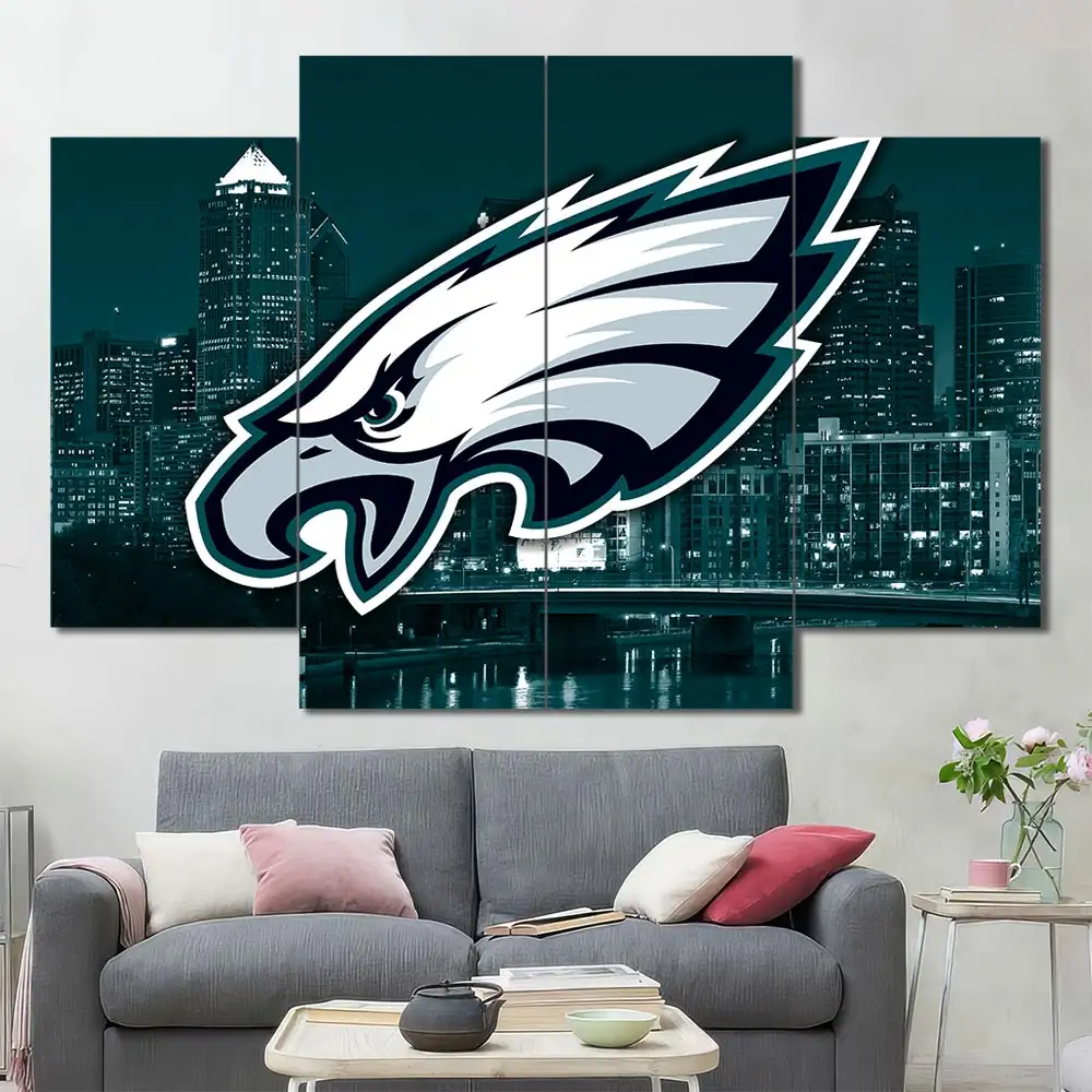 Philadelphia Eagles City Skyline Wall Art – Logo - Image 2