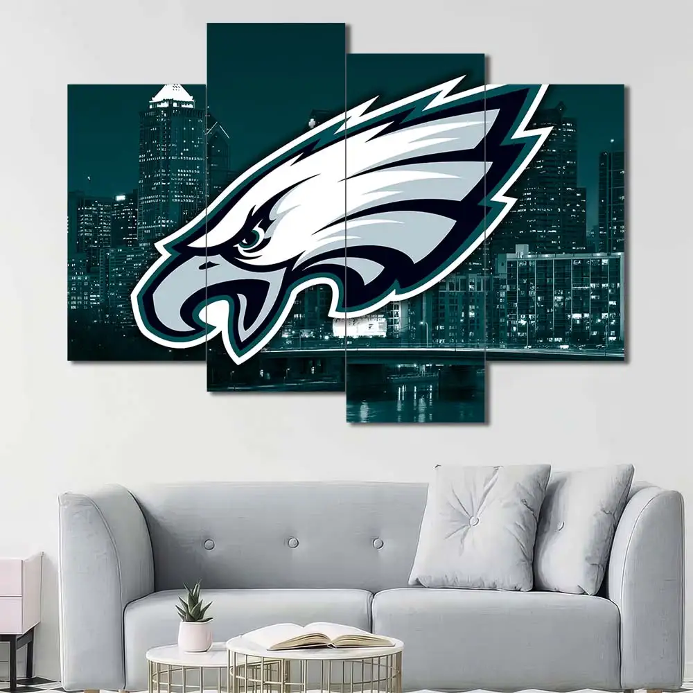 Philadelphia Eagles City Skyline Wall Art – Logo - Image 3