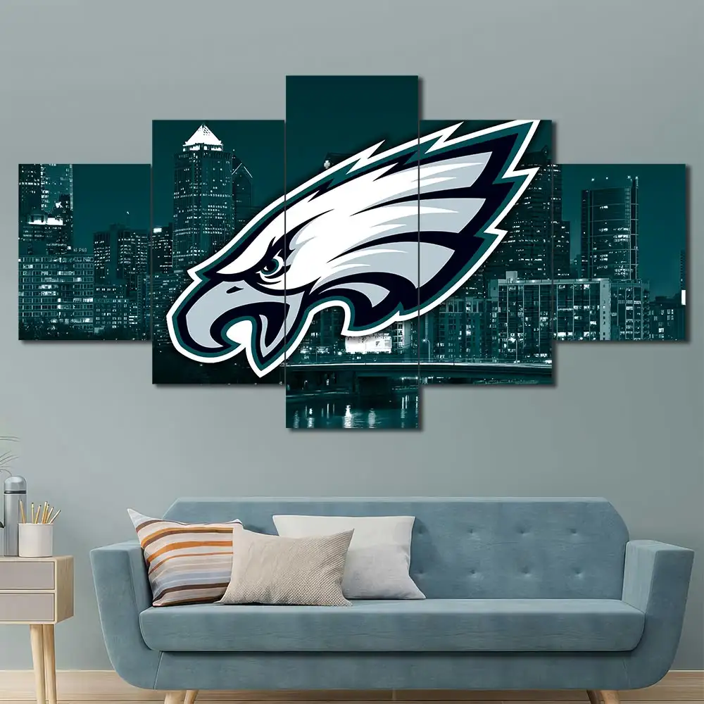 Philadelphia Eagles City Skyline Wall Art – Logo - Image 4