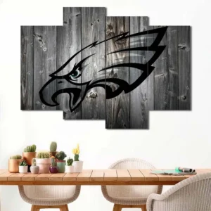 Philadelphia Eagles Rustic Outline Logo Wall Art