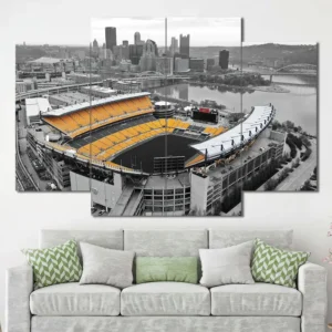 Pittsburgh Football Stadium Skyline Wall Art