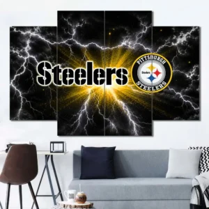 Pittsburgh Steelers Lightning Logo Wall Art