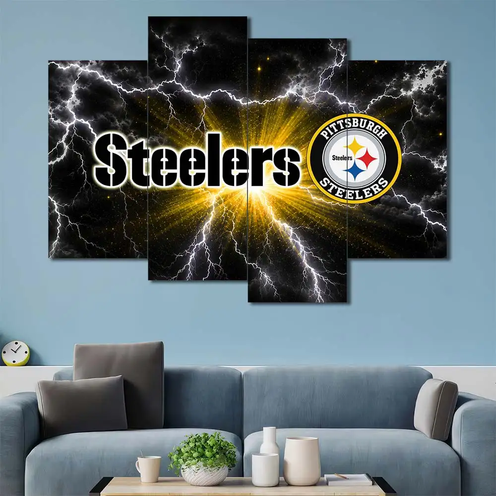 Pittsburgh Steelers Lightning Logo Wall Art - Image 3
