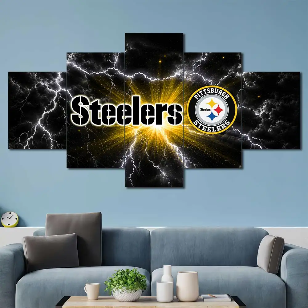 Pittsburgh Steelers Lightning Logo Wall Art - Image 4