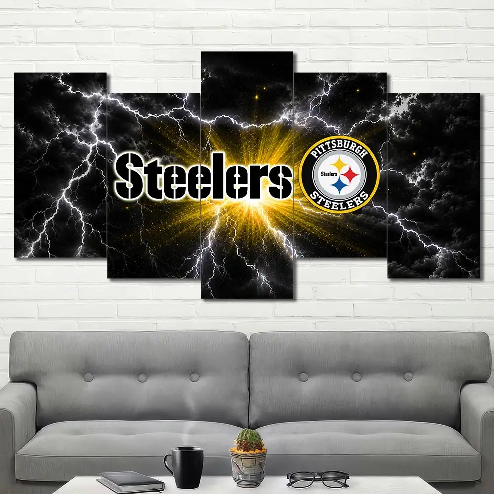 Pittsburgh Steelers Lightning Logo Wall Art - Image 5