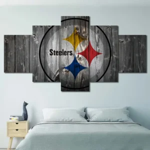 Pittsburgh Steelers Rustic Logo Wall Art