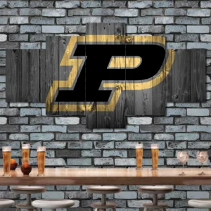 Purdue Boilermakers Rustic P Logo Wall Art