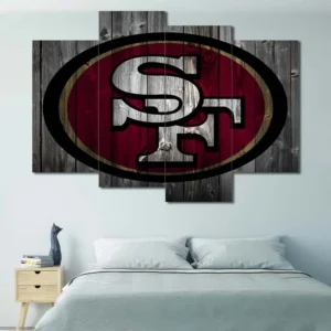 San Francisco 49ers Rustic Logo Wall Art