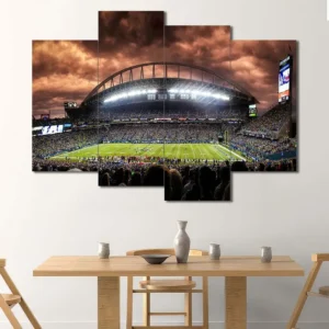 Seattle Football Stadium Dramatic Sky Wall Art