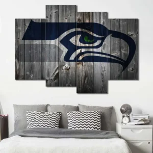 Seattle Seahawks Rustic Logo Wall Art