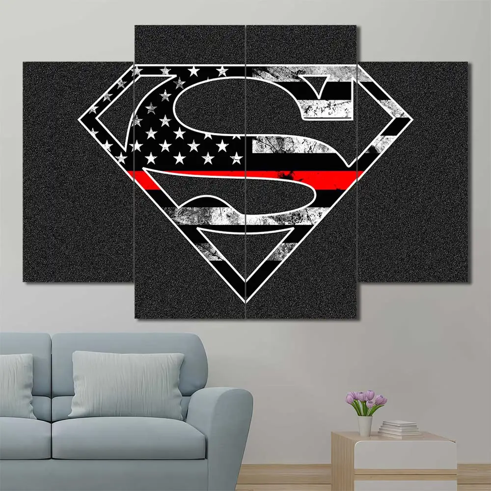 Superman American Flag Logo Wall Art - Image 3