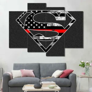 Superman American Flag Logo Wall Art