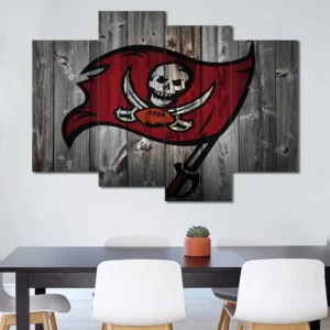Tampa Bay Buccaneers Rustic Flag Wall Art