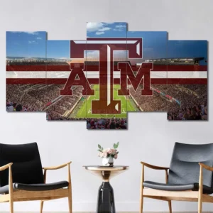Texas A&M Stadium Logo Wall Art