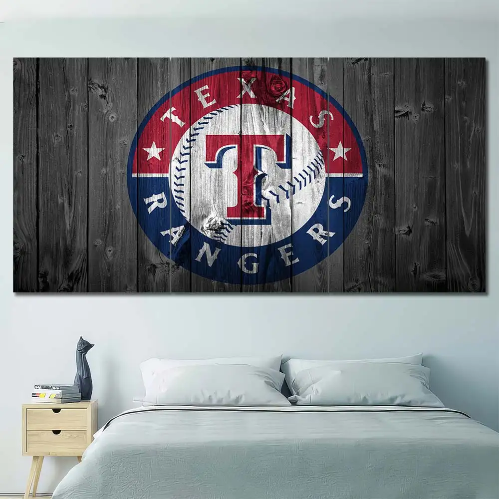 Texas Rangers Rustic Logo Wall Art - Image 2