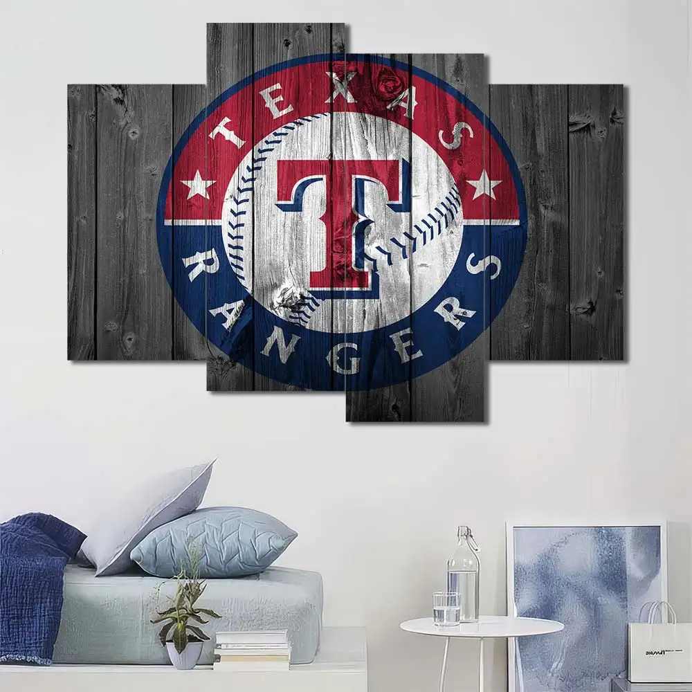 Texas Rangers Rustic Logo Wall Art - Image 4