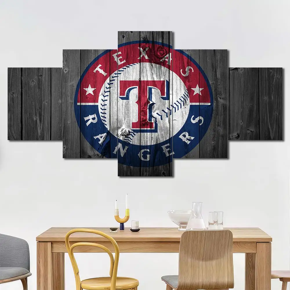 Texas Rangers Rustic Logo Wall Art - Image 5