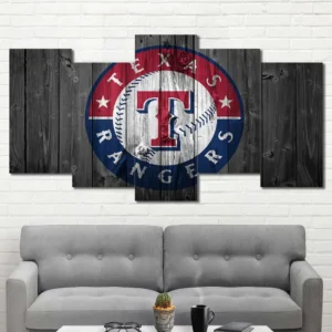 Texas Rangers Rustic Logo Wall Art