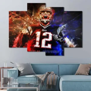 Tom Brady Buccaneers Wall Art – Fire Portrait