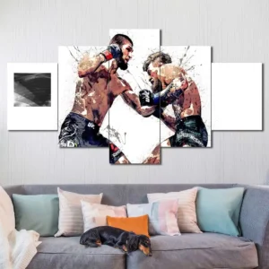 UFC Fighters Faceoff Watercolor Wall Art