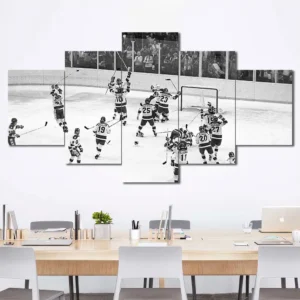 Vintage Ice Hockey Game Wall Art