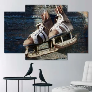 Vintage Ice Skates Wall Art – Rustic