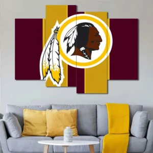 Washington Football Retro Stripe Logo Wall Art