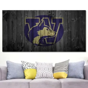 Washington Huskies Rustic Logo Wall Art